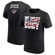 AEW American Nightmare Cody Rhodes WWE Wrestling Print Short Sleeve Loose T-shirt Mens and Womens To