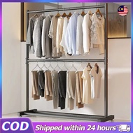 Double Layer Hanging Organizer Rack Cloth Clothes Rack Clothes rail Hanger Baju Penyidai Baju steel 
