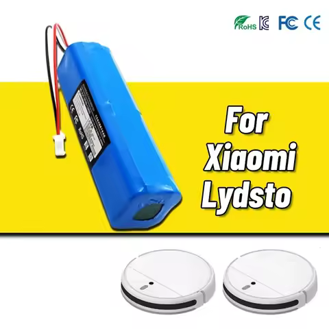 ⚡2025 100% Original For XiaoMi Viomi S9 Lydsto R1 Roidmi Eve Plus 14.4V lithium battery 2PCS 5200mAh