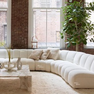 Curved Lamb Fleece Module Sofa Free Combination Sofa Designer
