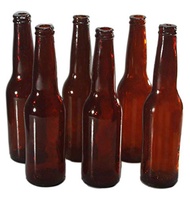 NewRuleFX SMASHProps Breakaway Beer Bottle Prop VALUE 6 Pack - AMBER BROWN translucent - Amber Brown