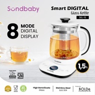 BOLDe Sundbaby SMART Digital Glass Kettle Electric 1.5L - 1.5 Liter Electric Glass Kettle BATAM