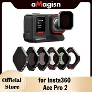 AMagisn CPL UV ND Filter Set for Insta360 Ace Pro 2 ND8 ND16 ND32 ND64 Waterproof Lens Filters for I