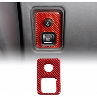 Soft 3D Real Carbon Fiber Car Electronic Hand Brake Switch Frame Trim Sticker Trim Compatible with C