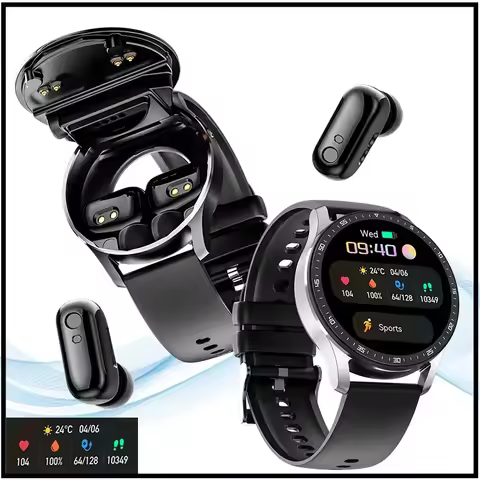 GEJIAN X10 Headset Smart Watch TWS Two In One Wireless Bluetooth Dual Headset Call Health Blood Pres