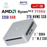 AMD Ryzen 7 7730U Mini PC 64GB RAM 2TB NVME SSD Home Office Gaming PC Computer Desktop Laptop Window