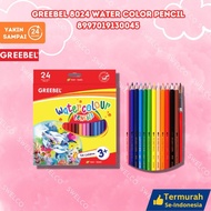 GREEBEL Pensil Warna WATERCOLOR 8024 (ISI 24)/Coloring/Color/Colour Pencils Cerah tidak beracun utk 