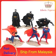 2Pcs/set Superman Batman Action Figures 7~11cm Cake Topper Collection Model Doll Toys