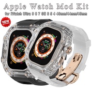 Transparent Case and rubber Strap Modification Kit Band for Apple Watch Ultra 2 49mm 45mm 44mm IWatc