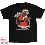 【Fashion】 ราคาถูกเสื้อ ยืด ผ้า มัด ย้อม Mens Disney Star Wars Yoda Santa Yoda Christmas Edition T-Sh