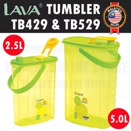 LAVA Plastic Water Bottle Tumbler With Handle 2.5L TB429 & 5L TB529/Bekas Air Minuman Plastik