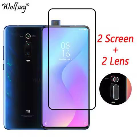 Full Cover Glue Tempered Glass For Xiaomi Mi 9T Screen Protector For Xiaomi Mi 9T Pro Camera Glass F