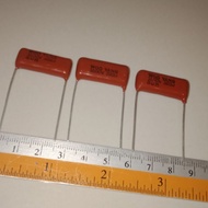 (แพ็ค10ชิ้น) C 0.0022UF 1600V 222J 2.2NF ไมล่า-เกาหลี คาปาซิเตอร์ อย่างดี ขาห่าง 25มิล 222J1600V 222