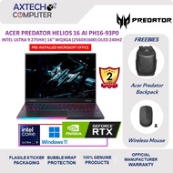 Acer Predator Helios 16 AI PH16-73-93P0 16" WQXGA OLED 240Hz Gaming Laptop ( CU9-275HX, 32GB, 2TB SS