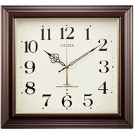 RHYTHM 4MY803-006 CITIZEN CALL WALK CLOCK electric wave analog square brown "YASAKA"