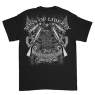 2nd Amendment Sons Of Liberty T Shirt Tops Tee