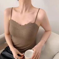 French Lace Backless Strapless Crop Top Hollow out Slim Fit Nylon Fiber Summer 2025 Pure Color Commu
