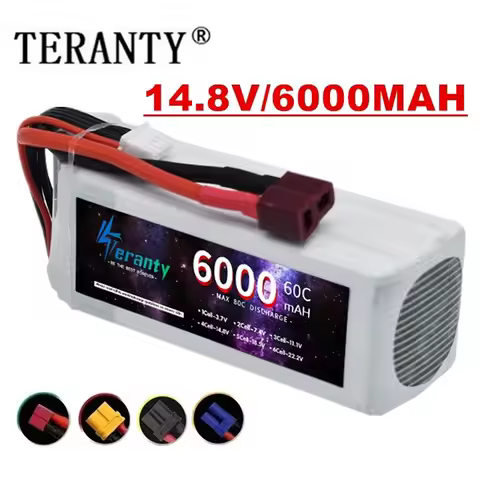 6000mAh Lipo 14.8V Battery 4S 6000mah With Deans T/XT60/TRX/EC5 Connector For RC Airplanes Helicopte