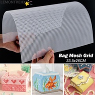 LEMONTREAL Canvas Bag Sheets, 7CT 33.5x26CM Bag Mesh Grid, Plastic White Bag Rug