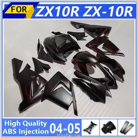 Customize Motorcycles Fairing Kit for ZX10R ZX10 2004 2005 Matte Black Fairings ZX 10R 10 R 04 05 Bo