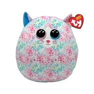 Ty Squishy Beanies Emma The Multicolor Cat Soft Plushie Pillow