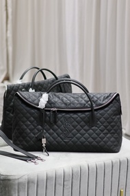 YSL YvesSaintlaurent ES GIANT TRAVEL BAG IN QUILTED LEATHER TOP-HANDLE BAGS