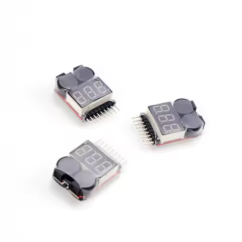 Lipo Battery Voltage Tester volt meter monitor buzzer Alarm 1-8s 3.7V-22.2V For Rc Lipo Battery Mode