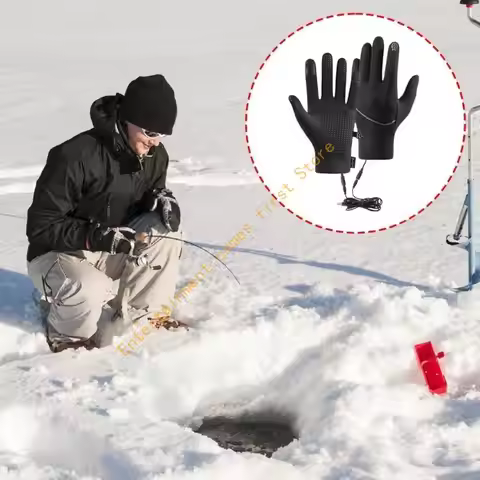 Electric Heated Gloves Hand Warmer Nonslip Outdoor Sports Motorbike Gloves 55KD