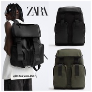 HITAM Zara Explorer Rubberised Backpack Original Men's Drawstring Backpack Man Bag Black Boys