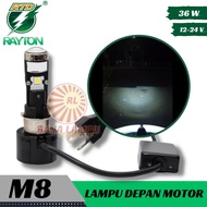 LAMPU DEPAN MOBIL LED RAYTON M8 H4 MINI PROJECTOR 36W RTD ORI GARANSI