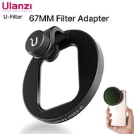 Ulanzi U-Filter Universal 67MM Filter Adapter Clip UV CPL ND VND Filter Adapter Phone Camera Lens Filter Ring Mount for iPhone