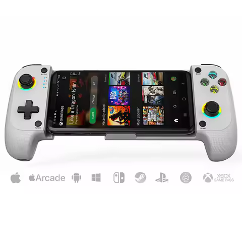 Mobile Game Controller for iPhone and Android with RGB Light,Support Play PS Remote Play, Xbox Cloud