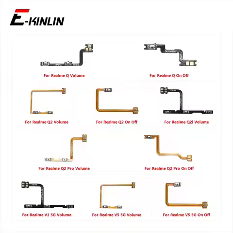 Power On Off Button Volume Switch Key Control Flex Cable Replacement Parts For OPPO Realme Q Q2i Q2 