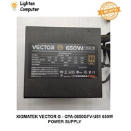 【USED】 XIGMATEK VECTOR G - CPA-0650GFV-U51 650W PSU | 80+GOLD SEMI MODULAR | POWER SUPPLY