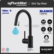 Blanco x sgPlumbMart Mida-S (Black Matt) Pull-Out Kitchen Sink Mixer Tap with Pull Out Spray