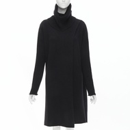 new THE ROW Kirsi 100% cashmere black split front turtleneck sweater tunic S