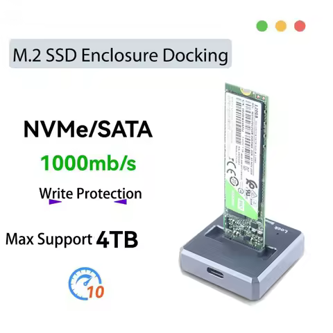 10Gbps M2 SATA NVMe to USB 3.1 Docking SSD Adapter M.2 Case JMS583/9210B Chip for 2230 2242 2280 221
