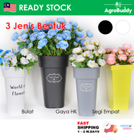 AgroBuddy Nordic Fresh Flower Bucket Plastic Flower Vase Pot / Pasu Bunga Pasu Gubahan Bunga Pot Bun