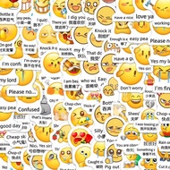 🔥Spot Goods🔥 75 Pieces Of Soybean English Cute Emoji Stickers DIY Fun Creative Stickers Waterproof D