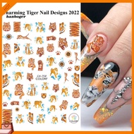 Han  3Pcs/Set Nail Sticker Non-Fading 3D Effects Ultra Thin Leopard Tiger Nail Art Samping Decals for Manicure