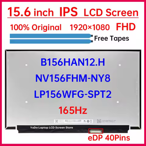 15.6" 165Hz LCD Screen B156HAN12.H NV156FHM-NY8 LP156WFG-SPT2 For Lenovo Legion 5-15ACH6 Legion 5-15