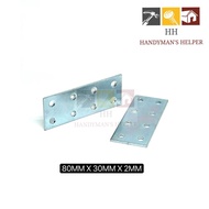 80MM X 30MM X 2MM SHELF BRACKET FLAT BRACKET STRAIGHT FLAT BRACKET KURUNGAN