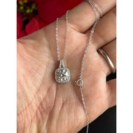 Necklace set with silver pendant engraved with S925, thin needle, longest chain, 46 cm, 16.5 high, a