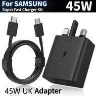 Original Samsung 45W Fast Charger Set UK Adapter+ PD Type-C Cable For Samsung Galaxy A05s A06 A07 A1