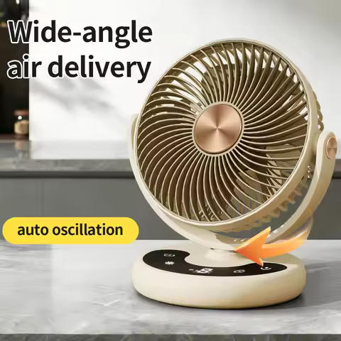KASYDoFF USB Fans Indoor Fan 8 Inch Fan Portable with 5 Gears Quiet on Mini Table Fan Oscillation Fa