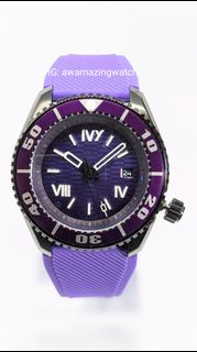 awamazingwatch 機械錶 Haute Couture 訂製 完全個人化 Seiko 精工 MOD pvd gradient dial 煙燻錶面 紫色 purple 潛水錶 not sea 