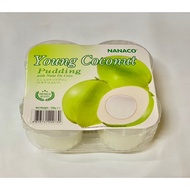 Thai Young Coconut Flavored pudding Jelly Blister Of 4 Jars x 108gr