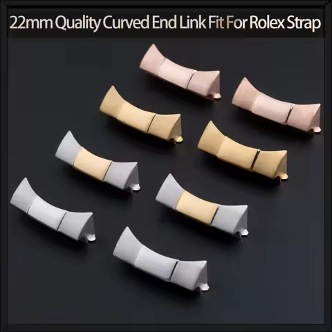 22mm Quality Curved End Link Fit For Rolex Strap For Deepsea Sea-Dweller Sky Dweller Stainless Steel