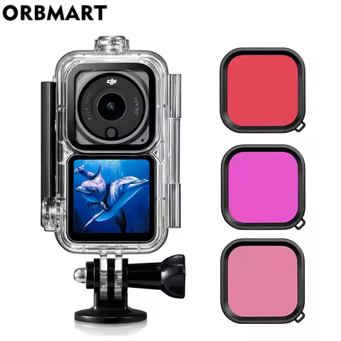 Waterproof Housing Case for DJI Action 2 Protective Shell Underwater Dive Cover Filter for DJI Osmo 