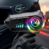 Motorcycle Helmet Intercom 300M Waterproof 2-Rider Bluetooth 5.3 1/2 Pcs